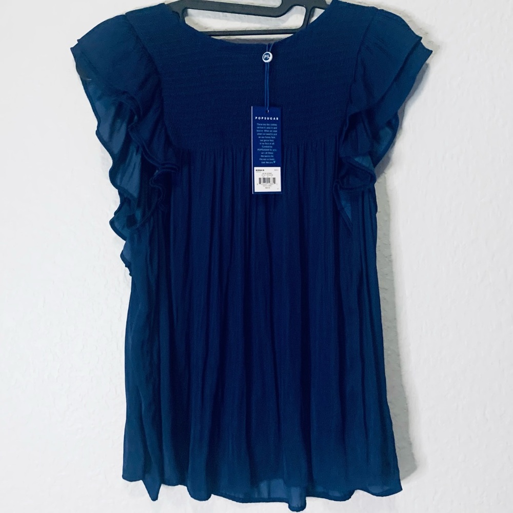 NWT popsugar Kohl’s blue blouse